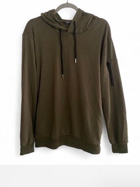 COOFANDY OLIVE GREEN DRAWSTRING HOODIE SIZE MEDIUM